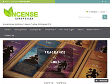 Tablet Screenshot of incense-essentials.co.uk